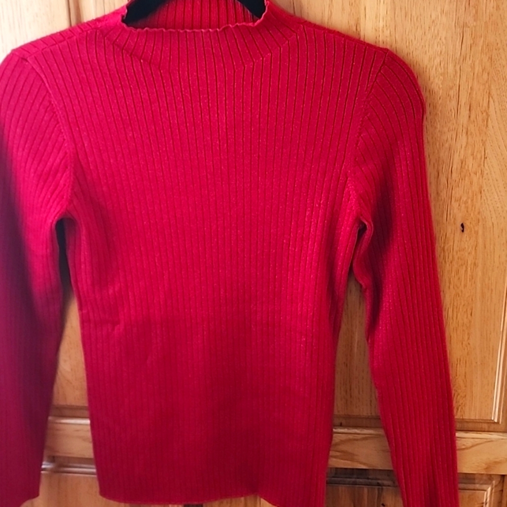 Beautiful J. Mc Laughlin metallic red sweater.